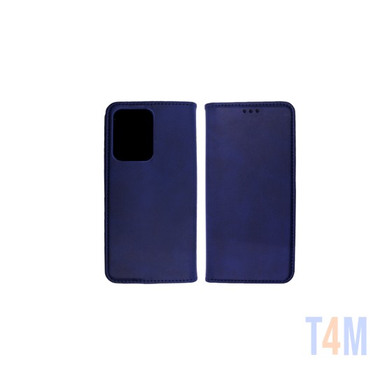 Funda Abatible de Cuero con Bolsillo Interno para Xiaomi Mi 11T/Mi 11T Pro Azul